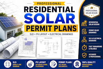 design residential solar permit plans and sld
