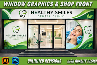 design eye catching window graphics shopfront  and decals