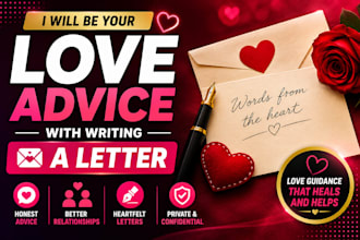 be your love advice, with writing a letter