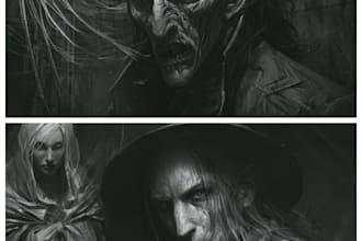 design a sci fi fantasy book cover design that sells