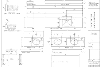 do stone fabrication and countertop shop drawing