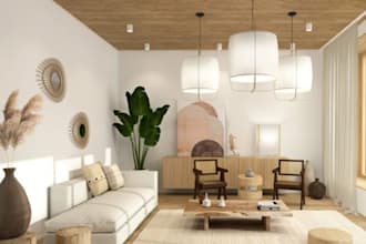create a japandi wabi sabi interior
