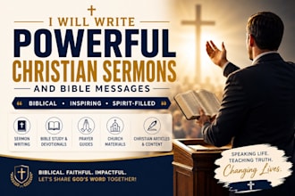 christian preacher sermon writer bible teacher spiritual mentor