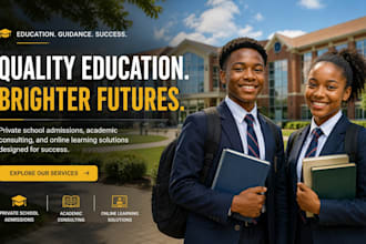 design wix private school website education consultant online learning website