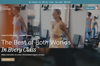 build squarespace pilates studio website yoga studio class booking coach website