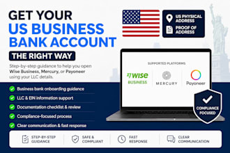 create a US llc, US bank account, and proof of address for non residents