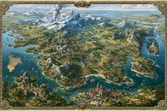 draw map illustration map design fantasy map illustration