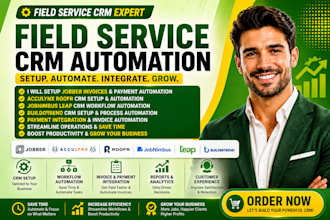 setup jobber invoice acculynx roofr jobnimbus leap buildertrend CRM automation
