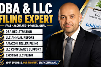register dba llc, annual report filing for amazon seller or existing llc owners