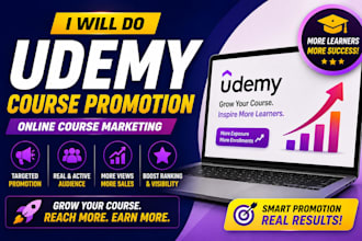 do udemy course promotion, online course promotion, marketing
