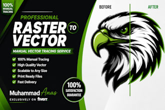 manually tracing bitmap or raster image to vector file
