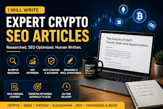 write expert crypto web3 and fintech SEO articles