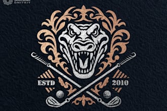 create golf logo design club and sports brand