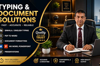 do professional typing and document formatting