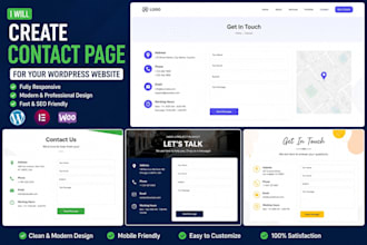 create a wordpress contact page with elementor