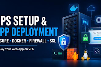 setup and secure your vps with firewall and deploy your web app, docker and SSL