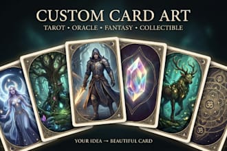 create custom tarot, oracle or fantasy card art