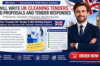 write UK cleaning tenders bid proposal and tender responses