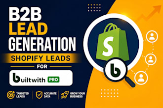 provide b2b lead generation, shopify lead for builtwith pro