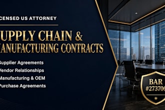 draft legal supplier agreements and procurement contracts as US attorney