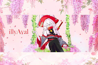 draw custom anime youtube banner and thumbnail art
