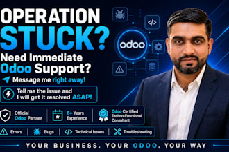 fix odoo errors, bugs, and technical issues quickly
