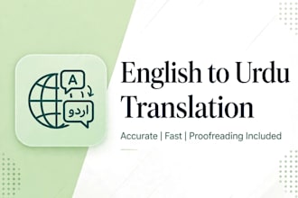 translate english to urdu and write content professionally