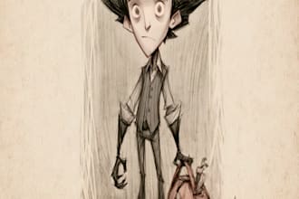 draw you in dont starve, tim burton style