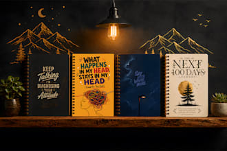 design notebook, journal, planner covers and interiors