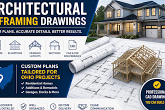 draft ohio residential architectural plans and structural framing drawings