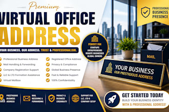 provide virtual office address, business address and mail forwarding