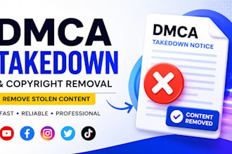 provide dmca takedown and copyright removal service