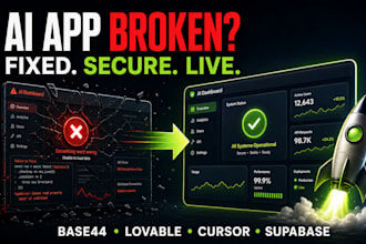 fix your broken base44, lovable, cursor or supabase ai app