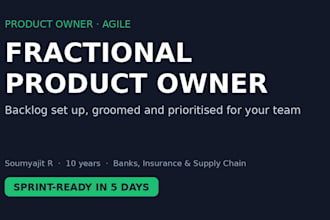 be your fractional product owner and set up your agile backlog