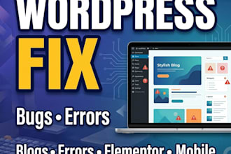 fix wordpress issues, bugs and errors