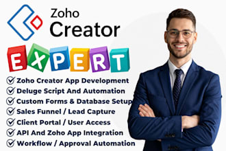 build zoho creator app zoho deluge client portal workflow automation integration