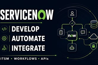 develop servicenow itsm workflows automation and integrations