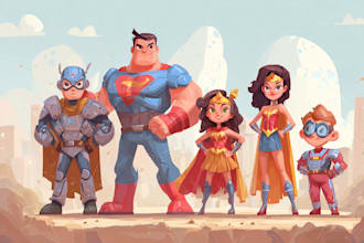 do superhero comic artwork and book