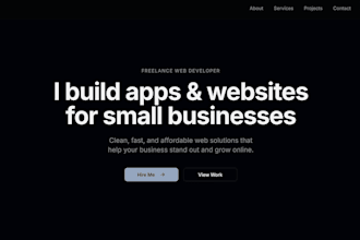build a modern website or web app for your small business