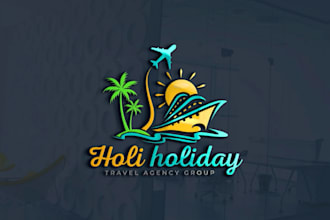 do travel agency hotel adventure outdoor photography drone logo