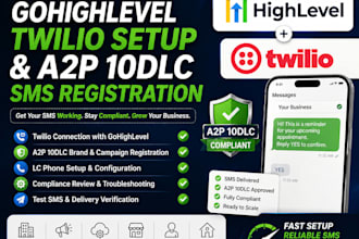 fix gohighlevel twilio setup and a2p 10dlc SMS registration