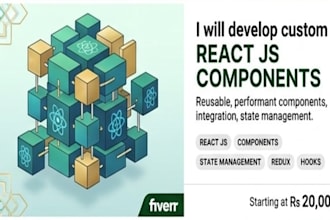 develop reusable custom react js components, state management