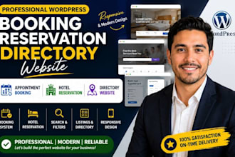 build and develop wordpress appointment booking hotel reservation directory site