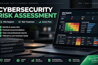 create a cybersecurity risk assessment and professional risk register