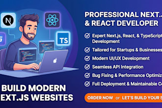 build a modern next js website with typescript