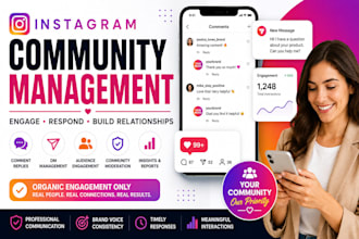 be your instagram community manager for social media management and engagement