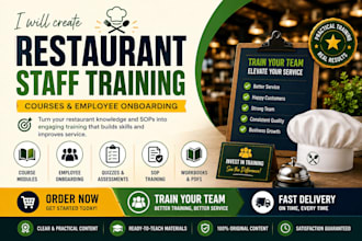 create restaurant staff training courses and employee onboarding