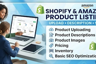 upload and list products on shopify and amazon