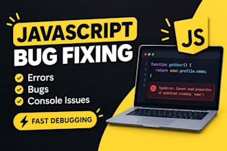 debug and fix javascript bugs, errors and console issues