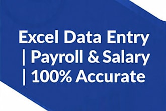 do excel data entry payroll and salary sheet in 24 hours